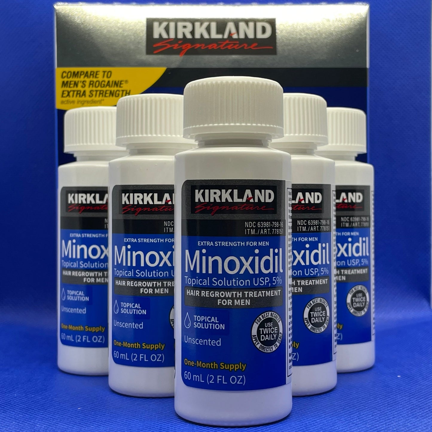 (PACK de 6) KIRKLAND MINOXIDIL 5% + Aplicador